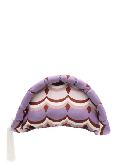 Adriana Degreas Ondas Vintage-print Clutch Bag In Pink