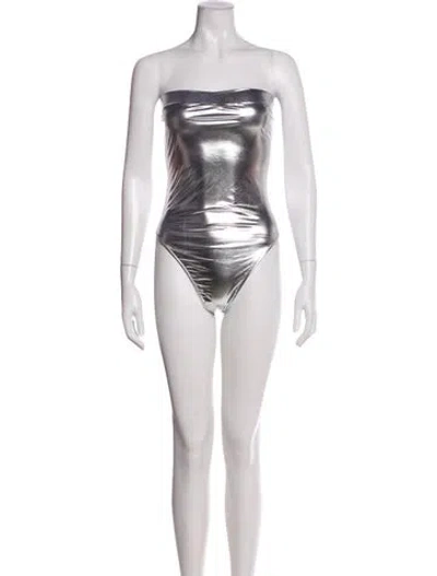 Pre-owned Adriana Degreas One-piece W/ Tags In Silver