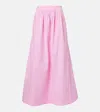 Adriana Degreas Opulence Cotton Maxi Skirt In Pink