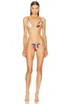 Adriana Degreas Organic Floral Triangle Bikini Set