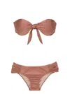 Adriana Degreas Orquidea Vintage Strapless Bikini In Brown