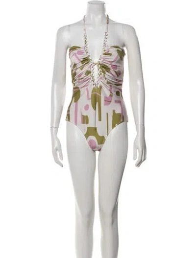 Pre-owned Adriana Degreas Patterned One-piece W/ Tags In Multicolor