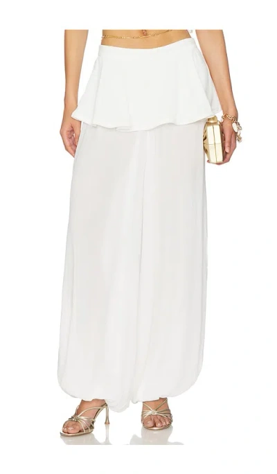 Adriana Degreas Peplum Pant In White