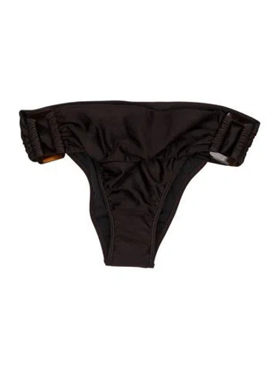 Pre-owned Adriana Degreas Pleated Accents Bottoms W/ Tags In Brown
