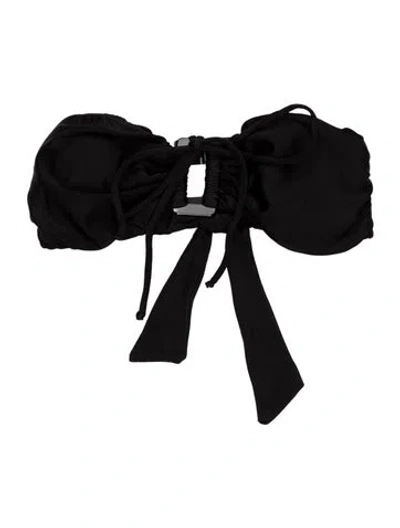 Pre-owned Adriana Degreas Pleated Accents Top W/ Tags In Black
