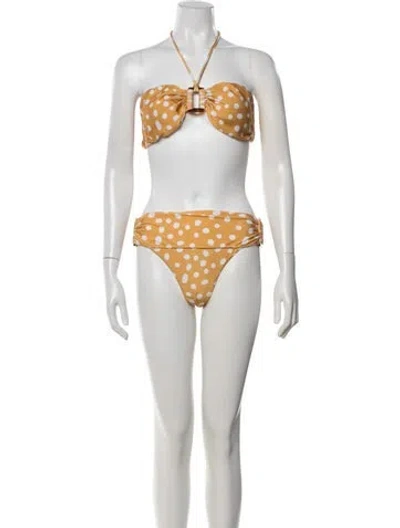 Pre-owned Adriana Degreas Polka Dot Print Bikini W/ Tags In Multicolor