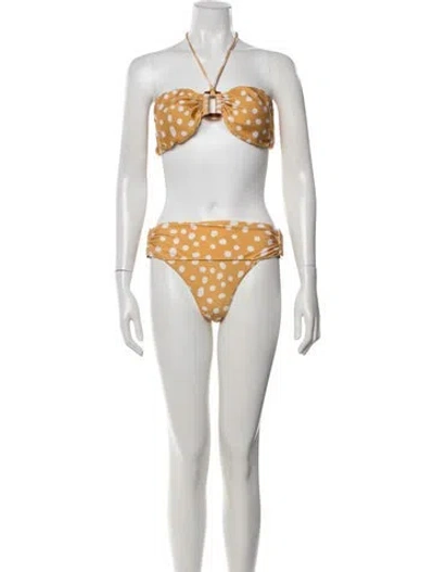 Pre-owned Adriana Degreas Polka Dot Print Bikini W/ Tags In Multicolor