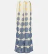 Adriana Degreas Polka-dot Wide-leg Pants In Beige