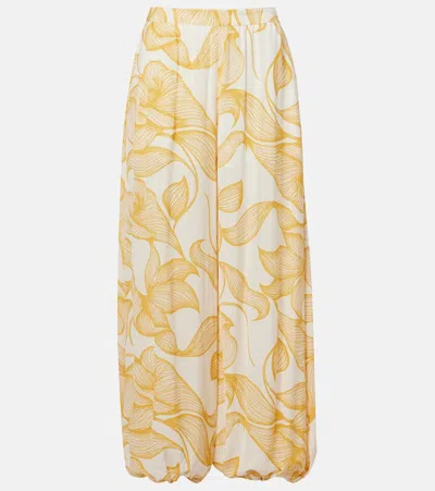Adriana Degreas Printed Balloon Pants In Yellow