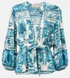 Adriana Degreas Printed Blouse In Blue