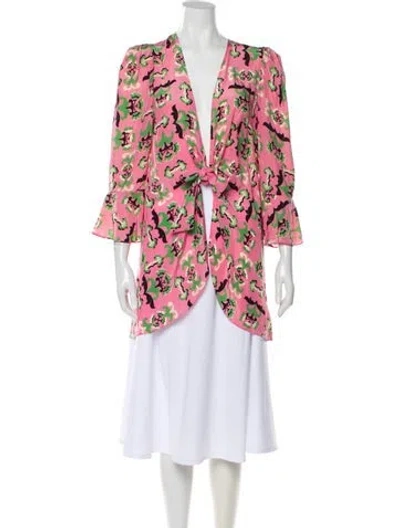 Pre-owned Adriana Degreas Printed Cover-up In Pink