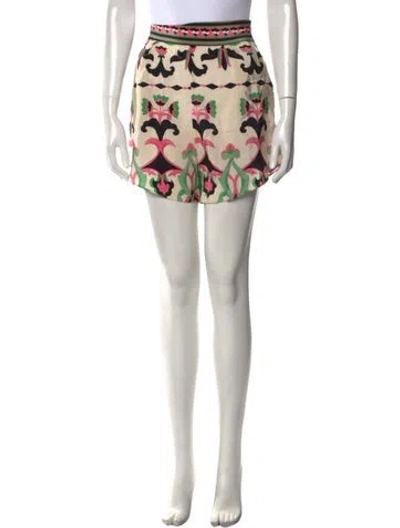 Pre-owned Adriana Degreas Printed Mini Shorts In Multi