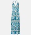 ADRIANA DEGREAS SATIN MAXI DRESS