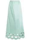 Adriana Degreas Maxirock Mit Cut-outs In Green