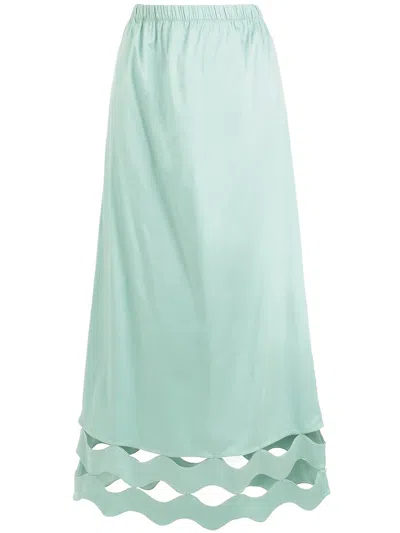 Adriana Degreas Maxirock Mit Cut-outs In Green