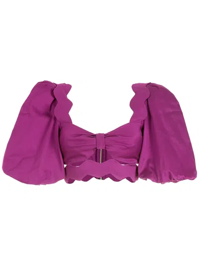 Adriana Degreas Cropped-bluse In Pink