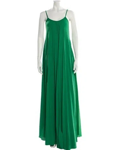 Pre-owned Adriana Degreas Scoop Neck Jumpsuit In Green