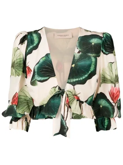 Adriana Degreas Cropped-bluse In Multicolour