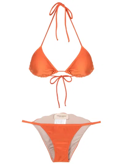 Adriana Degreas Shell Triangle-cup Bikini In Orange