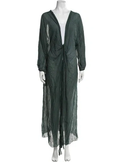 Pre-owned Adriana Degreas Silk In Green