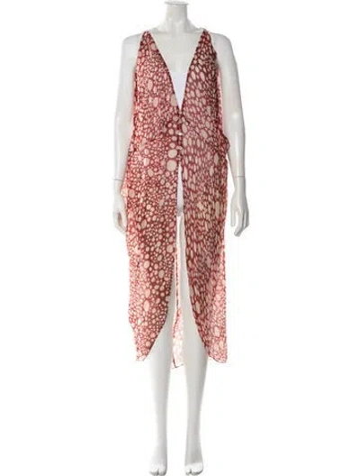 Pre-owned Adriana Degreas Silk Long Dress In Multi