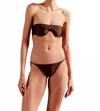 Adriana Degreas Solid Giardino Sunglasses Bikini Set In Coffee Brown In Multi