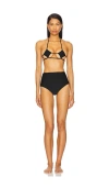 Adriana Degreas Solid Inamorata High-waisted Nipple Bikini In Black