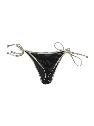 Pre-owned Adriana Degreas Swimsuit Bottoms In Silver