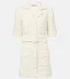 Adriana Degreas Terry Belted Cotton-blend Minidress In White