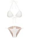 Adriana Degreas Triangle-cup Scalloped Bikini Set In White