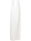 Adriana Degreas V-neck Maxi Dress In White