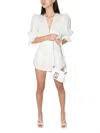 Adriana Degreas Vintage Orchid Solid Playsuit In Off White In White