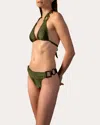 Adriana Degreas Women's Geometric Triangle Bikini In Green