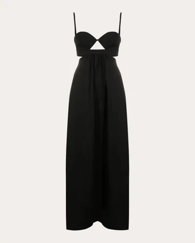 Adriana Degreas Sweetheart-neck Cut-out Dress In Black