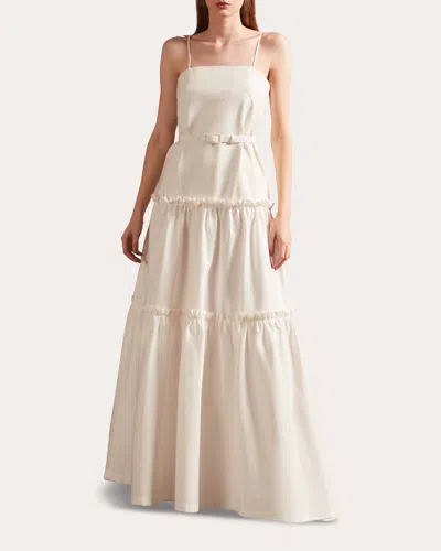 Adriana Degreas Women's Ruffled Maxi Dress In White