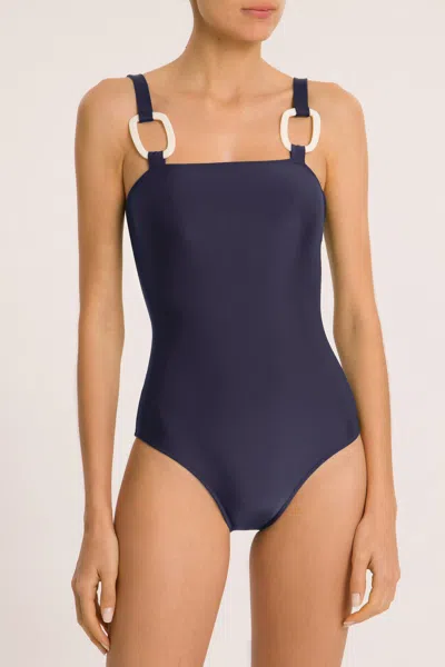 Adriana Degreas Women's Timeless Embellished Square Neck Swimsuit