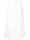 Adriana Degreas Wrap-design Linen Skirt In White