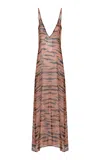 Adriana Degreas X Sabine Getty Animal-print Open-back Silk Maxi Dress In Animal Print