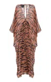 Adriana Degreas X Sabine Getty Animal-print Silk Jumpsuit In Animal Print