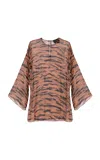 Adriana Degreas X Sabine Getty Animal-print Silk Mini Dress