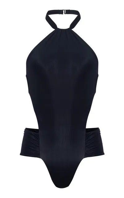 Adriana Degreas X Sabine Getty Halter Cutout One-piece Swimsuit
