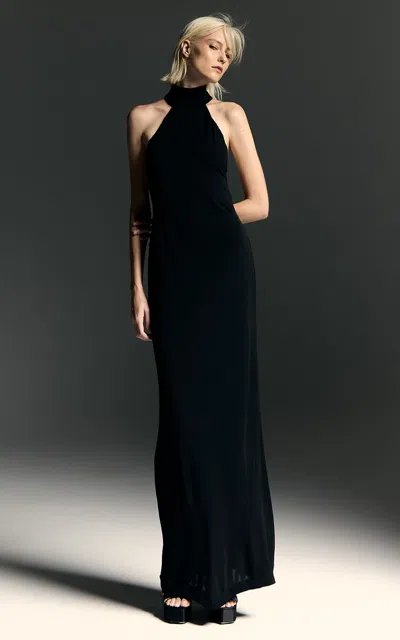 Adriana Degreas X Sabine Getty Open-back Maxi Dress In Black
