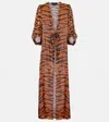 Adriana Degreas X Sabine Getty Printed Silk Kaftan