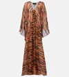 Adriana Degreas X Sabine Getty Printed Silk Kaftan