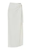 Adriana Degreas X Sabine Getty Side-tie Maxi Skirt In White