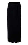 Adriana Degreas X Sabine Getty Side-tie Maxi Skirt In Black
