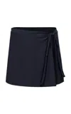Adriana Degreas X Sabine Getty Side-tie Mini Skirt In Black
