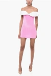 Adriana Hot Couture Bodycon Chenille Mini Dress With Maxi Bow