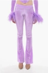 ADRIANA HOT COUTURE BOOT CUT CHENILLE PANTS WITH SIDE LOGO