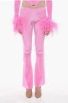 Adriana Hot Couture Boot Cut Chenille Pants With Side Logo